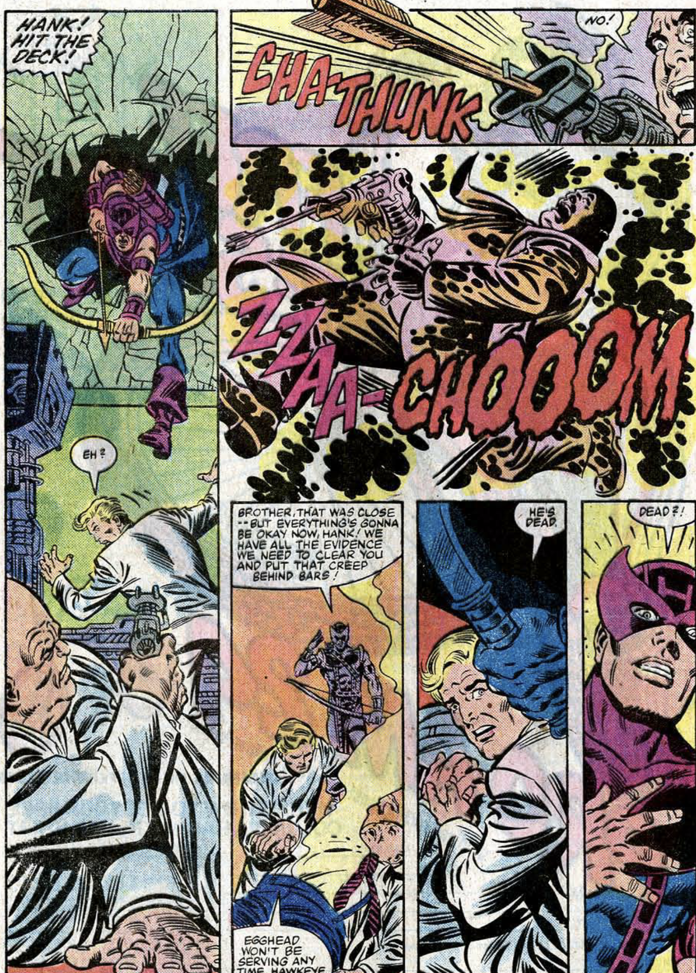 Avengers #228-230 (1983): Trial of Hank Pym; Hawkeye kills Egghead