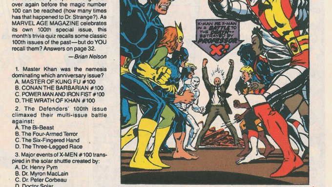 TRIVIA ABOUT ISSUE #100! (1991)