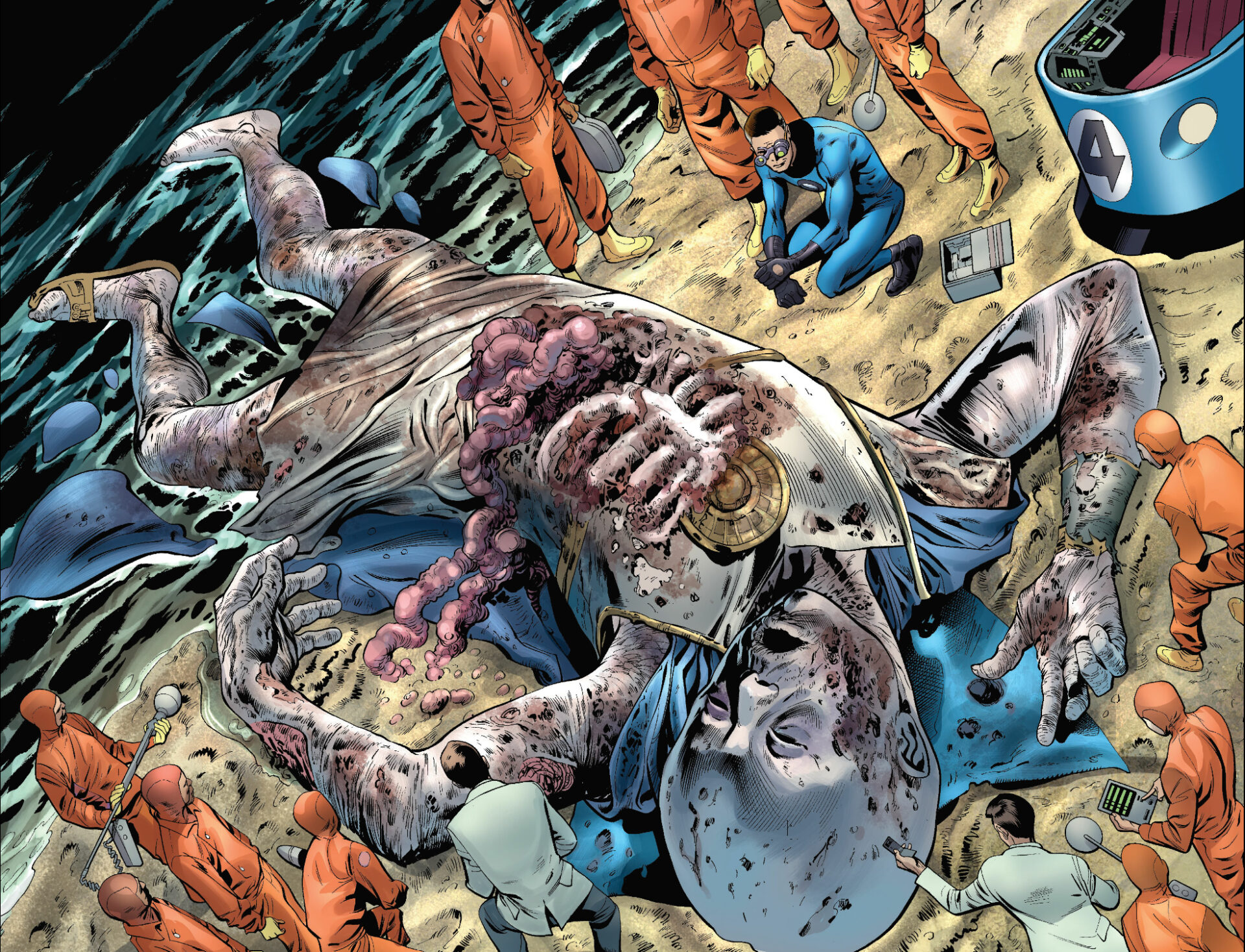 Fantastic Four #566-569 (2009): Mark Millar/Bryan Hitch run ends; Marquis of Death dies